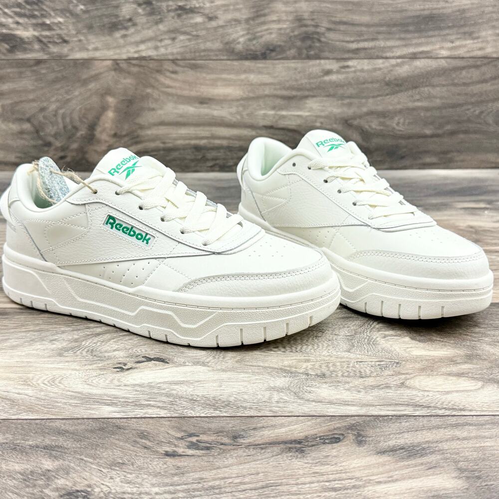 NIB Reebok 8.5M 39 Tech G Geo 90s Womens Sneakers Chalk White Green Retro - Picture 4 of 12